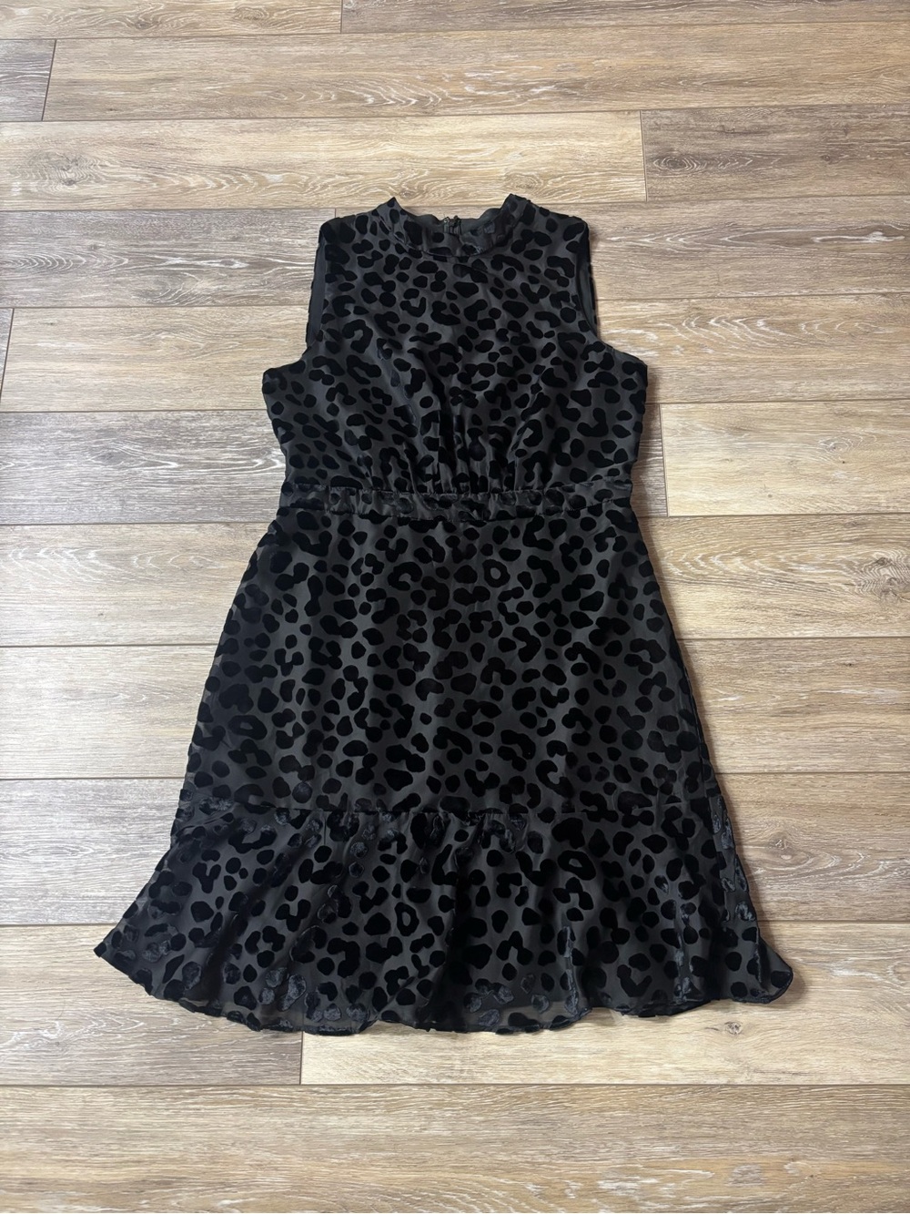 Ann Taylor Dress Sz 12 Cheetah Velvet Burnout Dark Romantic Whimsigoth Party